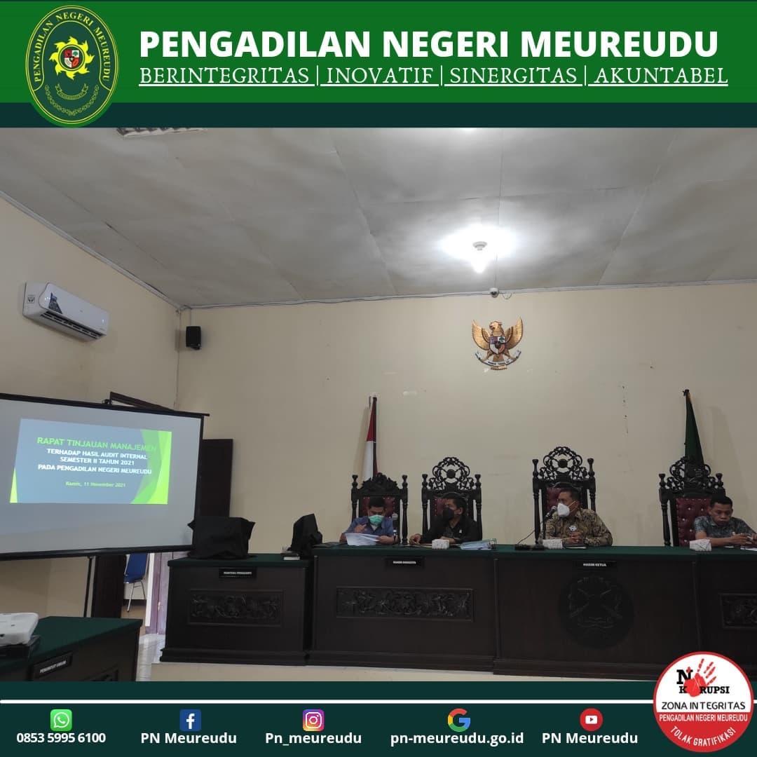 RAPAT TINJAUAN MANAJEMEN (RTM) Pengadilan Negeri Meureudu
